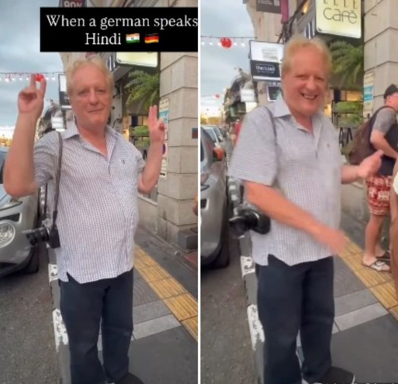 'Maa kasam!' German man's Hindi-Bhojpuri conversation leaves netizens amazed, says 'visited India 1,500 times'