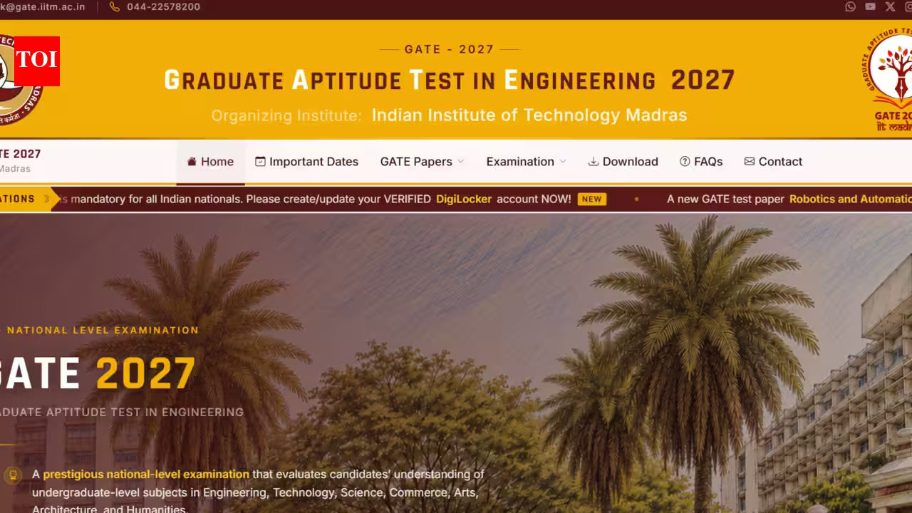 GATE 2027 registration begins tomorrow: Check key dates, list of required documents and steps to apply