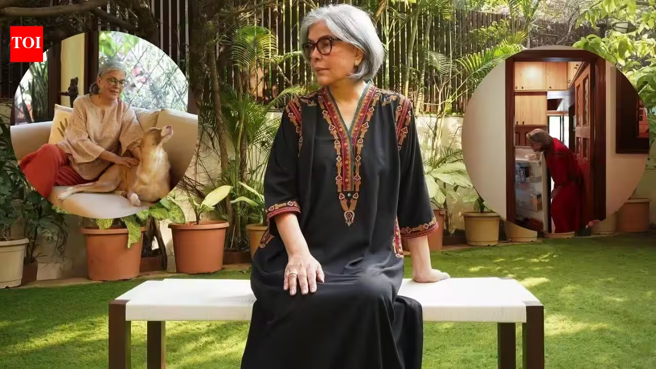 Zeenat Aman house: Inside the veteran actor’s serene and minimalist Mumbai home filled with natural light, greenery, white interiors, floral accents and cosy family spaces