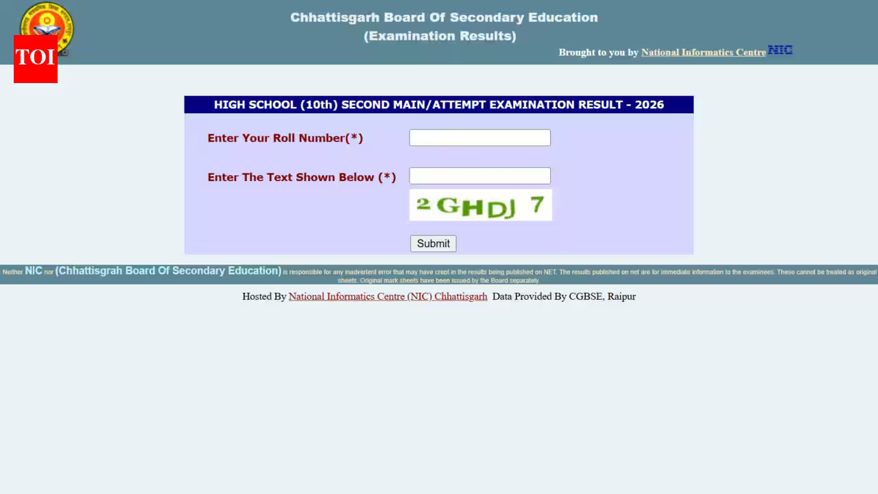 CG Board second main result 2026 declared for Class 10, 12: Direct link to download here