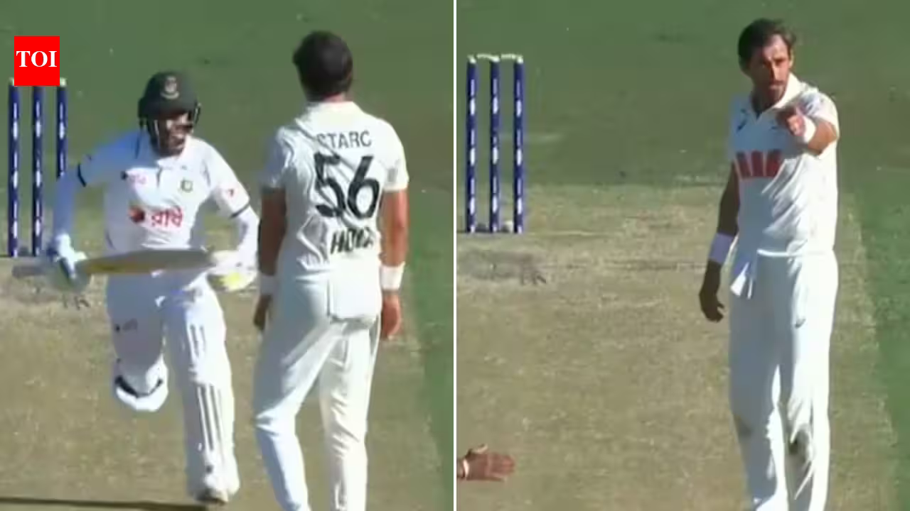 'You’re not in Bangladesh now': Mitchell Starc, Mehidy Hasan clash as visitors dominate Darwin Test