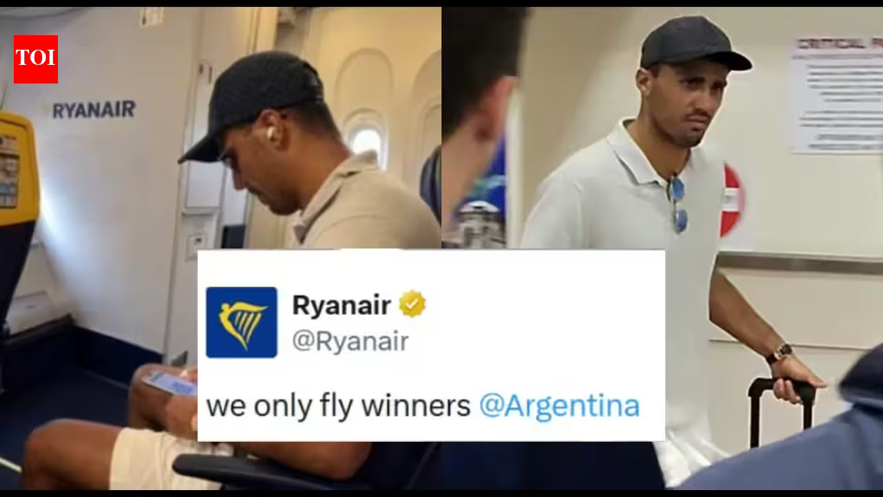 Ryanair brutally mocks Argentina after World Cup winner Rodri spotted on ultra-low-budget flight