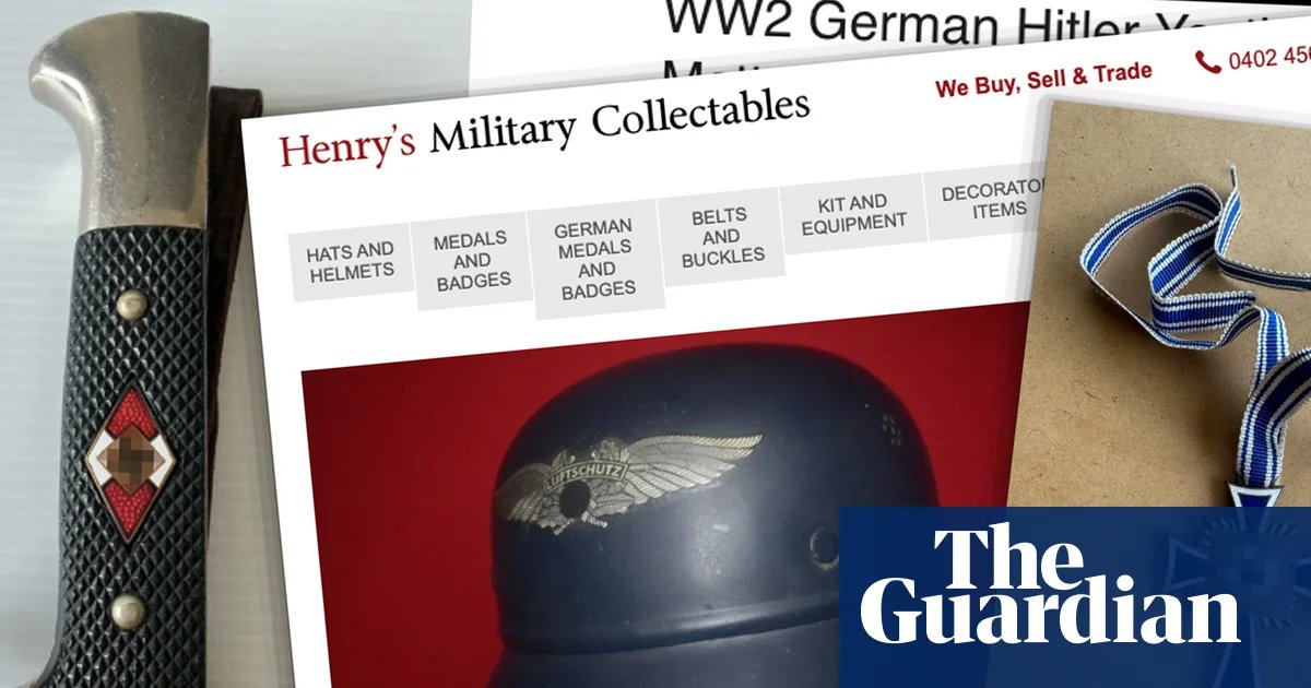Nazi artefacts still being sold online years after trade outlawed across Australia | Australia news