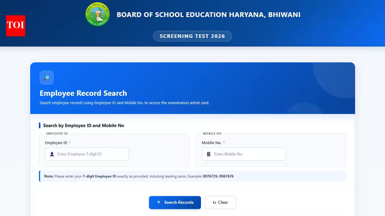 Haryana Board admit card 2026 out for Model Sanskriti, PM Shri and Chief Minister Excellence school selection exam; download here