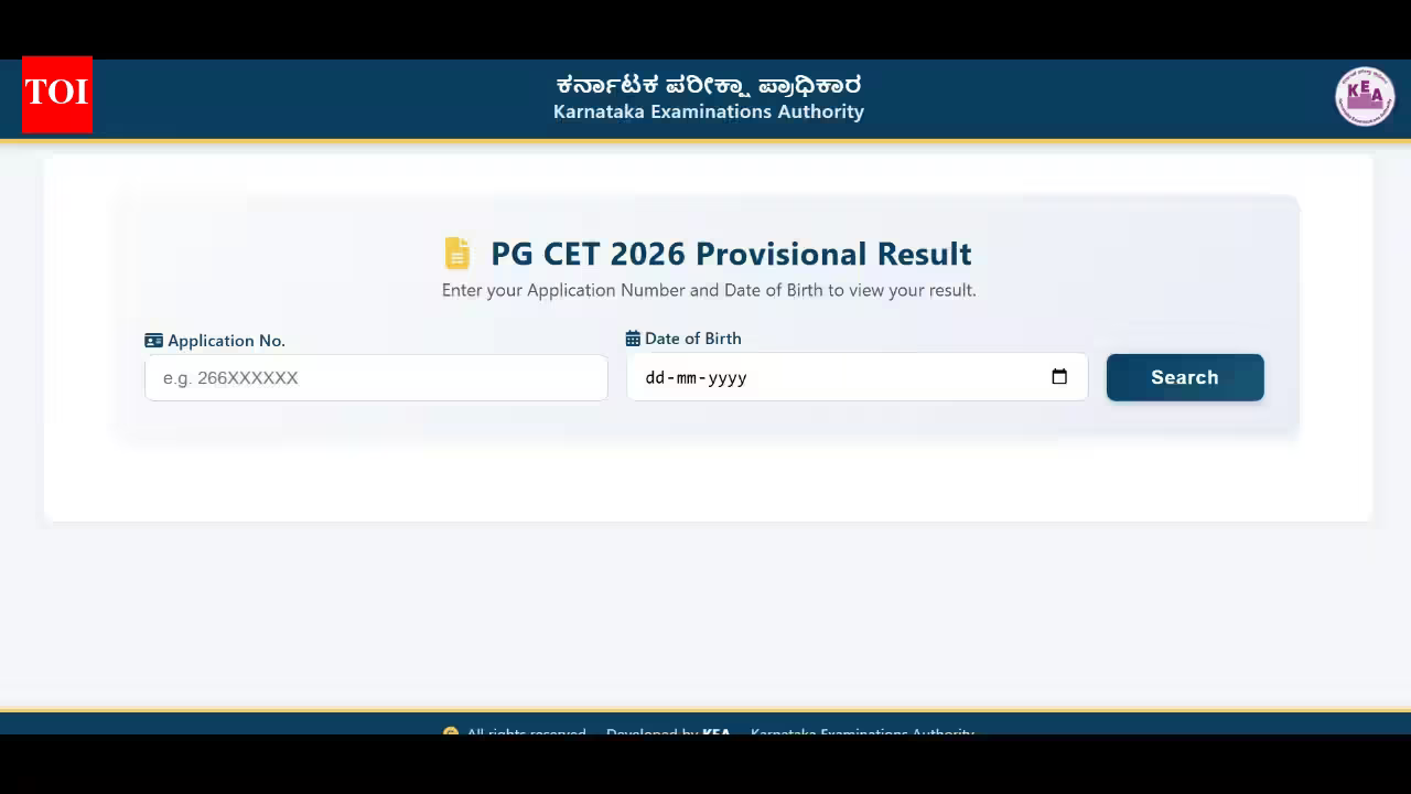 Karnataka PGCET result 2026 declared for MBA, MCA, MTech: Check score, rank and result link
