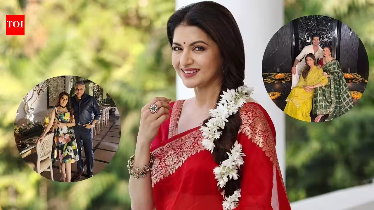 Bhagyashree Home: Inside Bhagyashree’s palatial Mumbai home: From dramatic black entrance, private temple, all white kitchen naturally formed Ganesha on tree that made her buy it | Hindi Movie News