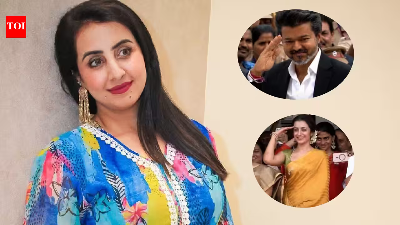 Sanjjanaa Galrani questions 'targeting a woman' and defends Trisha amid Vijay political row: 'If you have the guts, talk professionally about Thalapathy Vijay' | Tamil Movie News