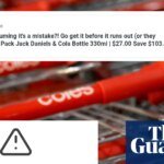 Coles website down after viral Reddit post sees customers buy cases of alcoholic drinks at nearly 80% discount | Consumer affairs