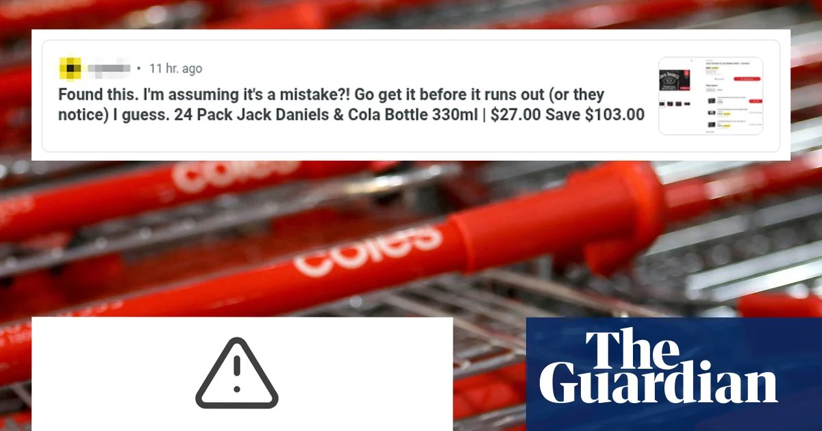 Coles website down after viral Reddit post sees customers buy cases of alcoholic drinks at nearly 80% discount | Consumer affairs
