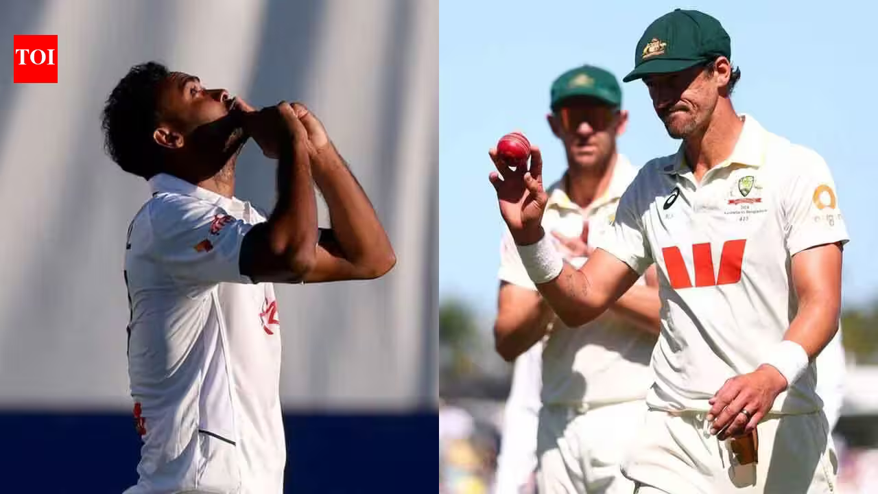 AUS vs BAN 2nd Test: Mitchell Starc, Shoriful Islam take six each as 18 wickets fall on Day 1 | Cricket News