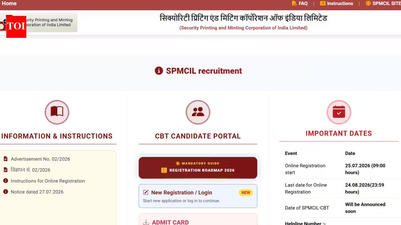 SPMCIL recruitment 2026: Registration ends tomorrow for Deputy Manager, Assistant Manager posts; check how to apply