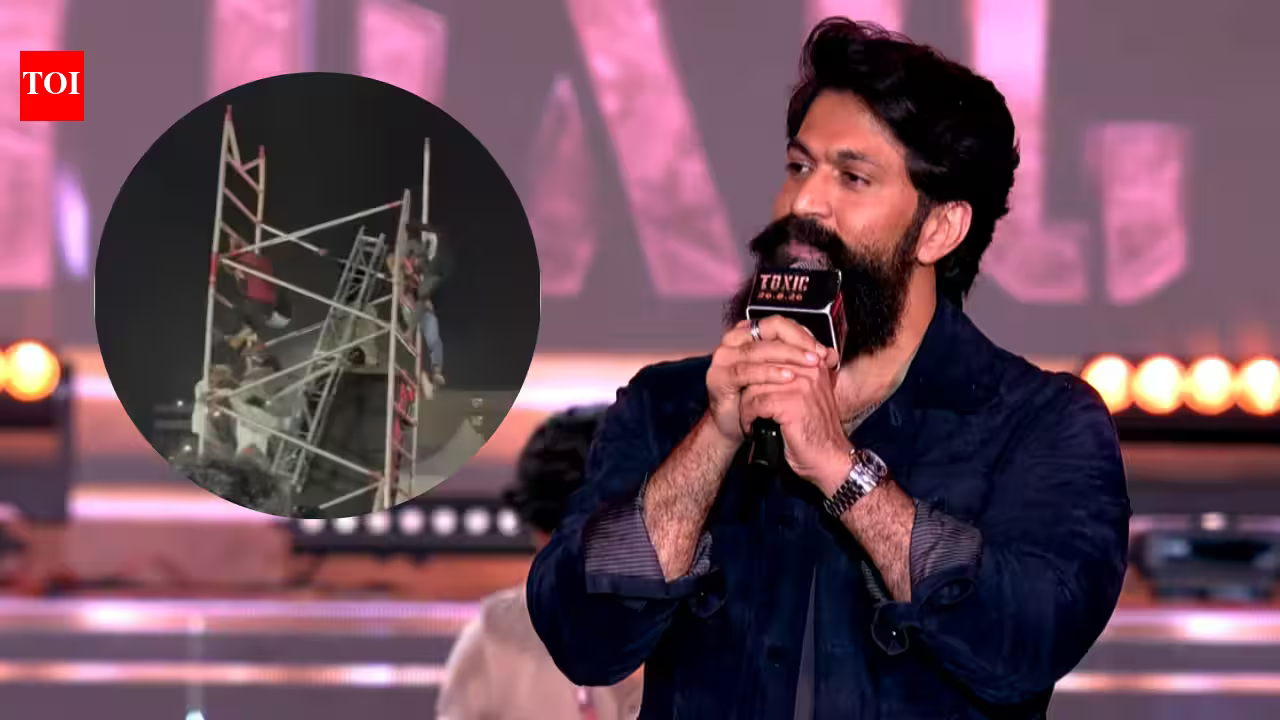 Toxic Movie Event: Four injured at Yash’s ‘Toxic’ event in Hyderabad as sound structure collapses; police register case against management and event manager - Report | Kannada Movie News