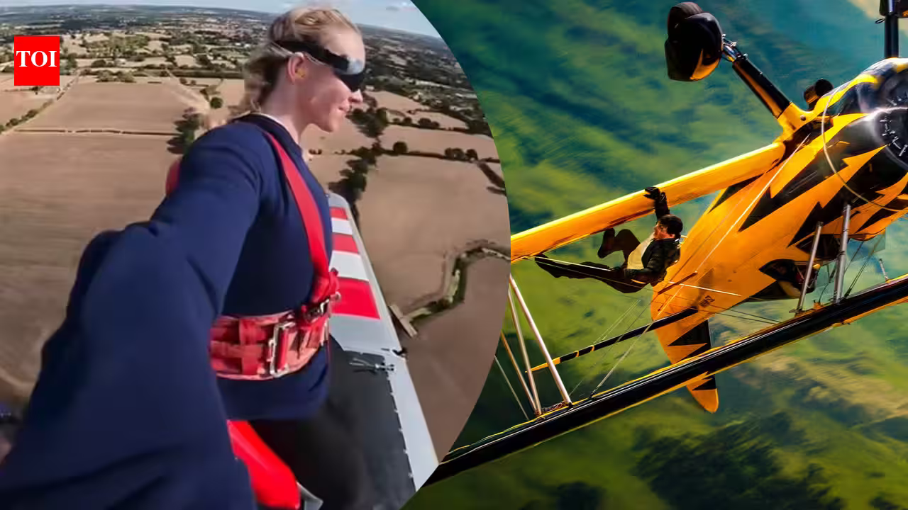Sydney Sweeney tells Tom Cruise to 'watch out'as she NAILS 'Mission: Impossible' style airplane stunt - WATCH |