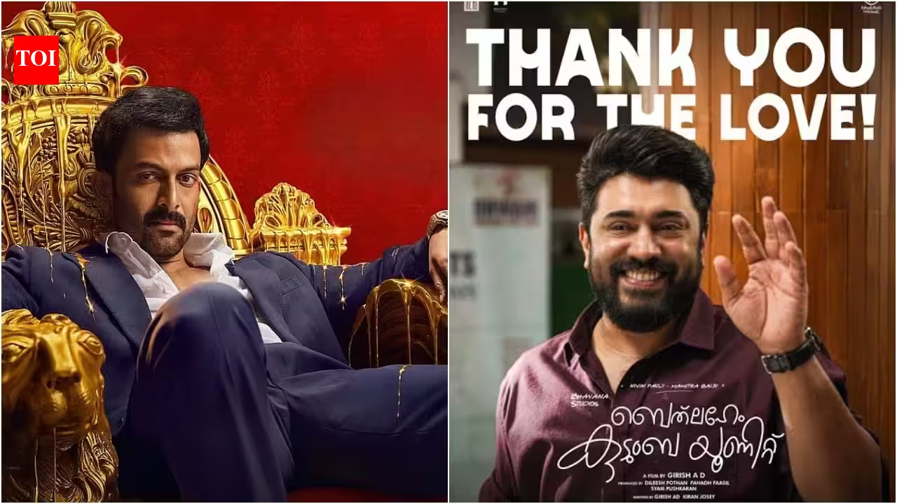 'Khalifa' box office collections day 6 vs 'Bethlehem Kudumba Unit' day 5: Prithviraj Sukumaran starrer records 58.8% jump; Nivin Pauly film sees 14.5% growth | Malayalam Movie News