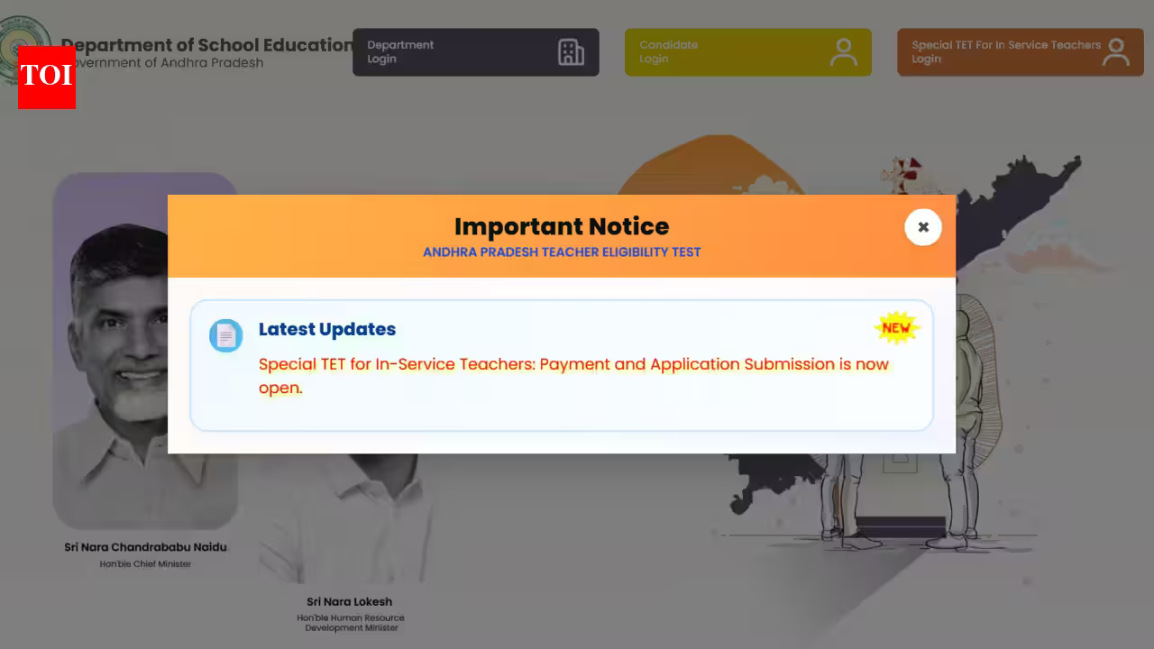 AP Special TET 2026 registration begins for in-service teachers: Check key dates and steps to apply