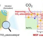 Creating a local reaction environment with a MOF coating for vibration-driven CO2 conversion