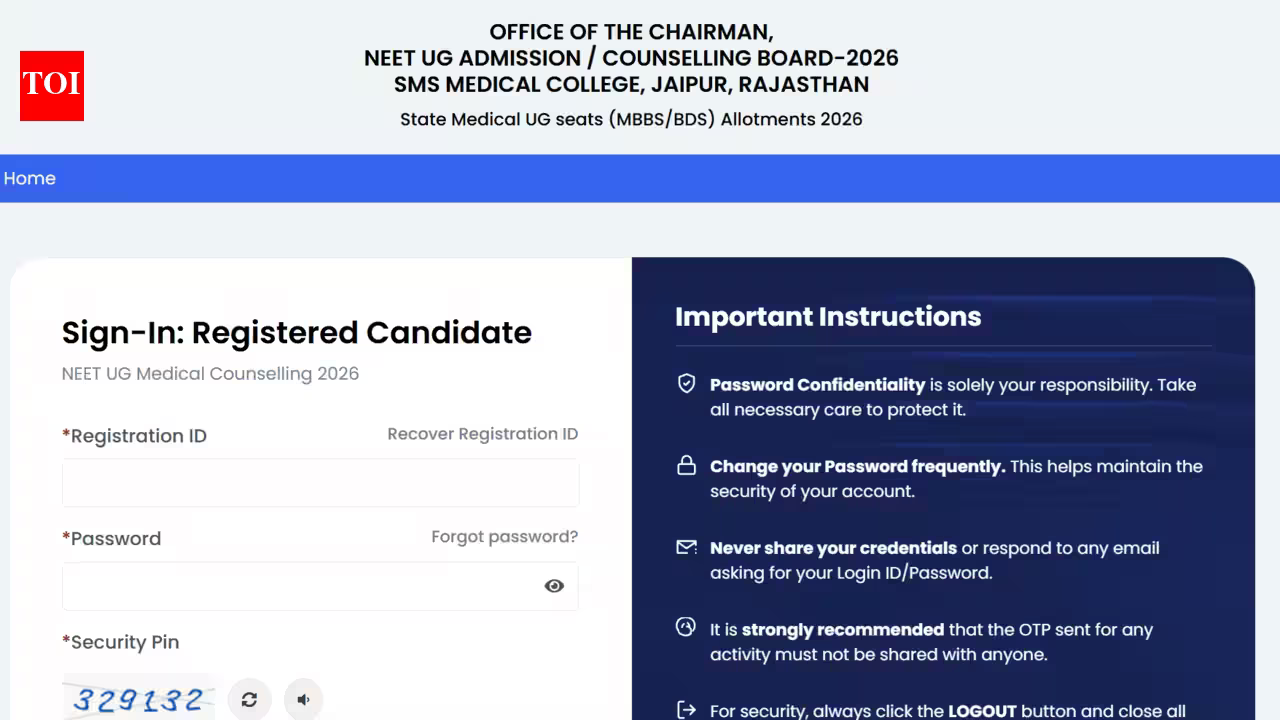 Rajasthan NEET UG 2026 Round 1 seat allotment result out at ug.neetrajasthan.com; check steps to download