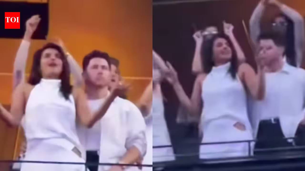 Priyanka Chopra: Priyanka Chopra, Nick Jonas attend Backstreet Boys concert in Las Vegas, groove to 'I Want It That Way', VIDEOS go viral | Hindi Movie News