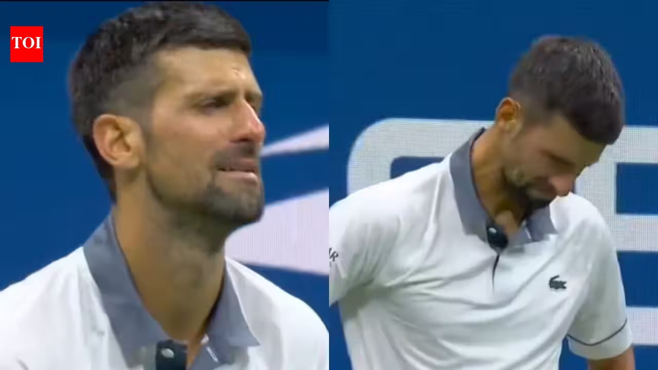 Watch: Novak Djokovic in tears during his first-round US Open defeat to Mariano Navone | Tennis News
