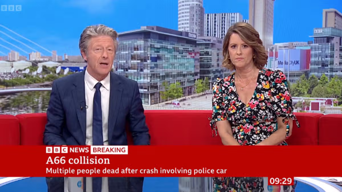 BBC Breakfast issues breaking news update on fatal collision involving police car