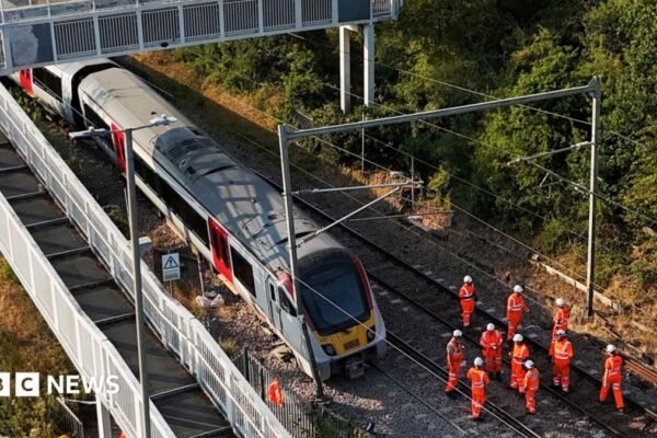 Disruption to last a week after train derailment at Wickford, Essex