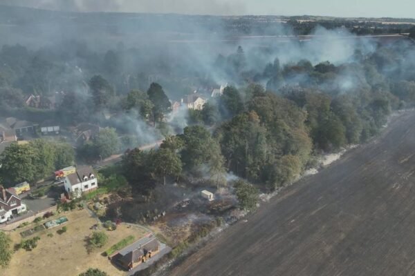 Stourbridge fire- Pictures from above show the damage of the fire