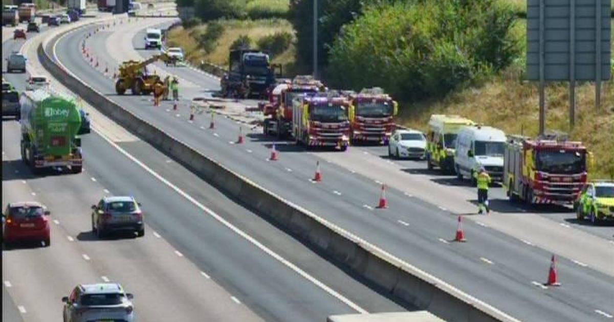 Potential risks to River Dane and environmental damage after M6 fire