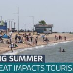Record-breaking temperatures bring mixed fortunes for the region's tourist trade