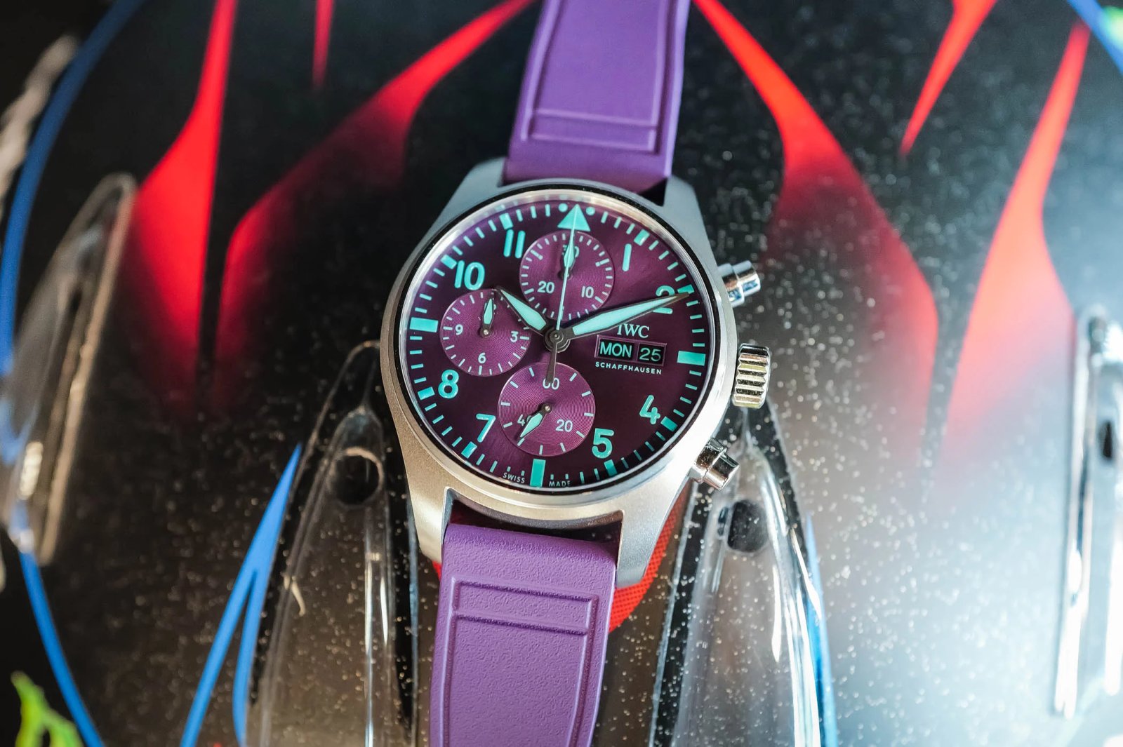 First Look: The New Purple IWC Pilot Chronograph 41 Mercedes-AMG PETRONAS Formula One Team
