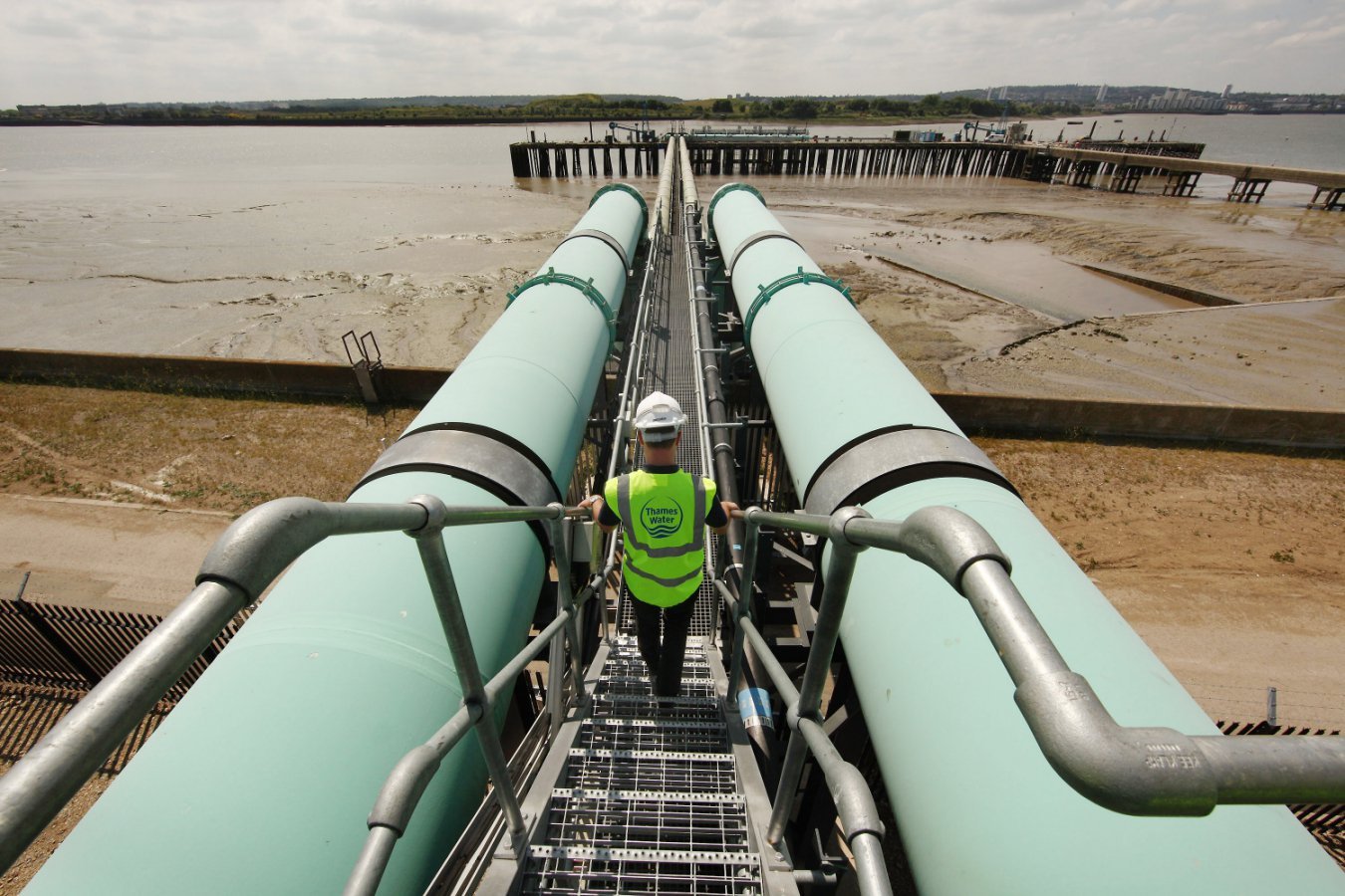 Britain's only desalination plant remains idle during drought