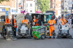 Deep clean underway in Romford town centre