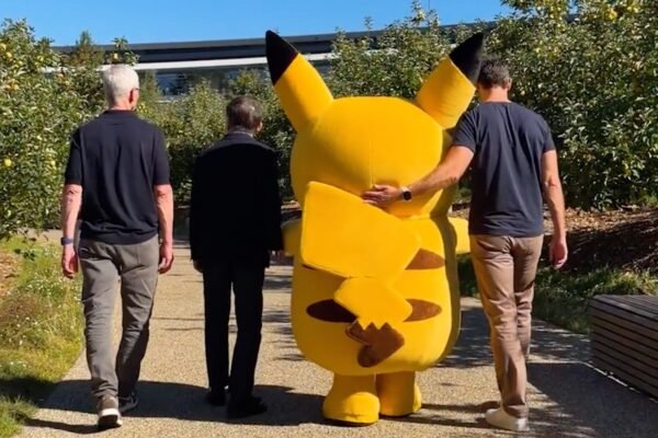 Pikachu Visits Apple Park, Meets Tim Cook and John Ternus