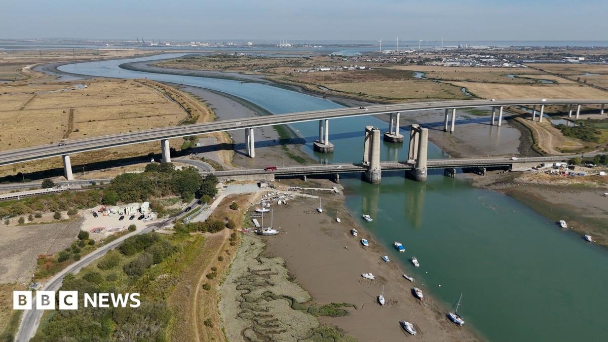 Drone images reveal parched landscapes in Kent, Sussex and Surrey