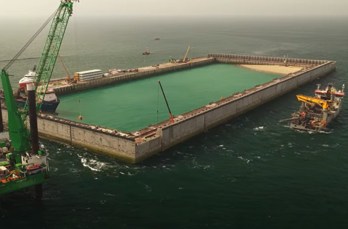 BREAKING NEWS: DEME, Jan De Nul install final caisson for world's first artificial energy island
