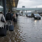 Traffic has resumed at Heathrow following flooding caused by a water main break