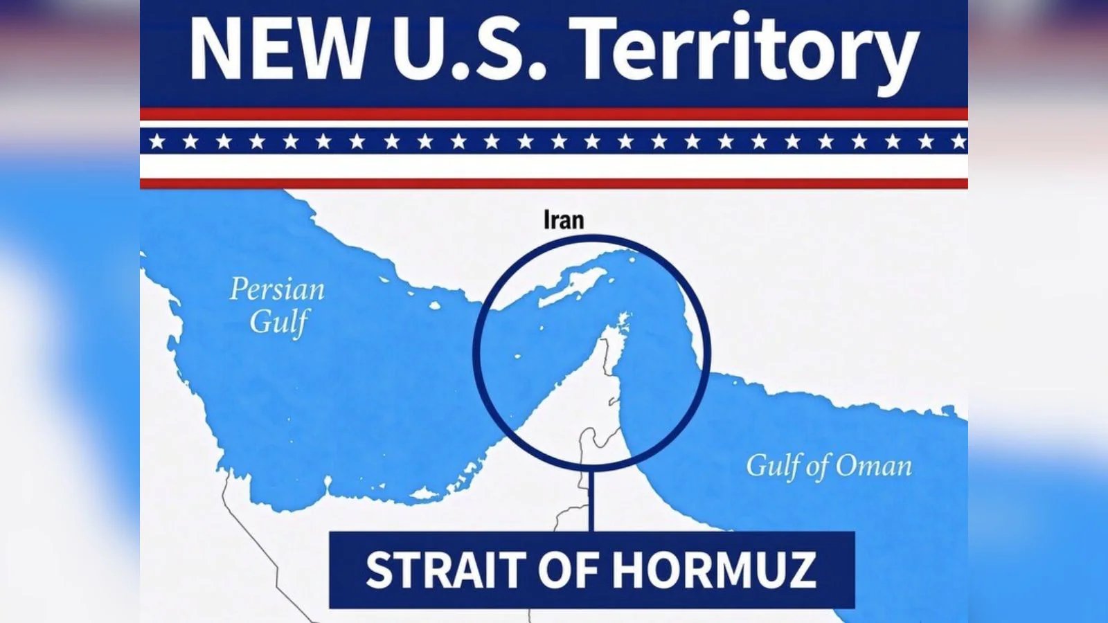 Donald Trump Again Posts Map Of Strait Of Hormuz As New US Territory Amid US-Iran War