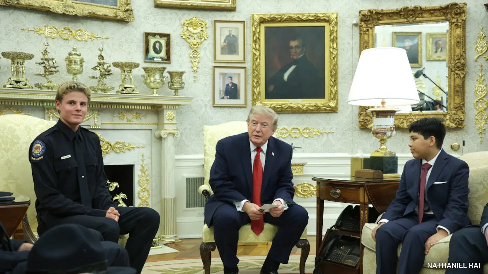Donald Trump Meets Lifeguard Ryder Williams, Indian-American Boy Nathaniel Rai Rescued From Surf At White House