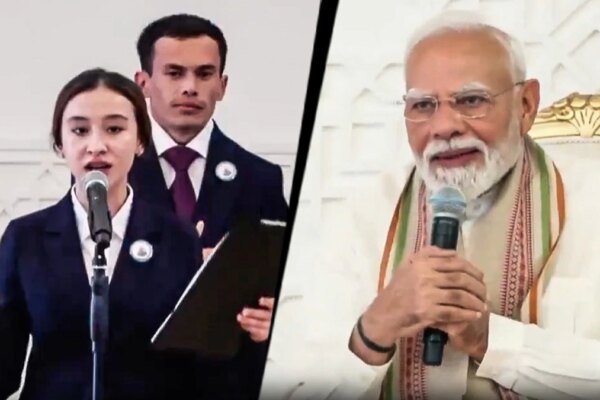 PM Modi poems turn popular in Uzbekistan: Uzbek students recite PM poems in Tashkent, he gets emotional