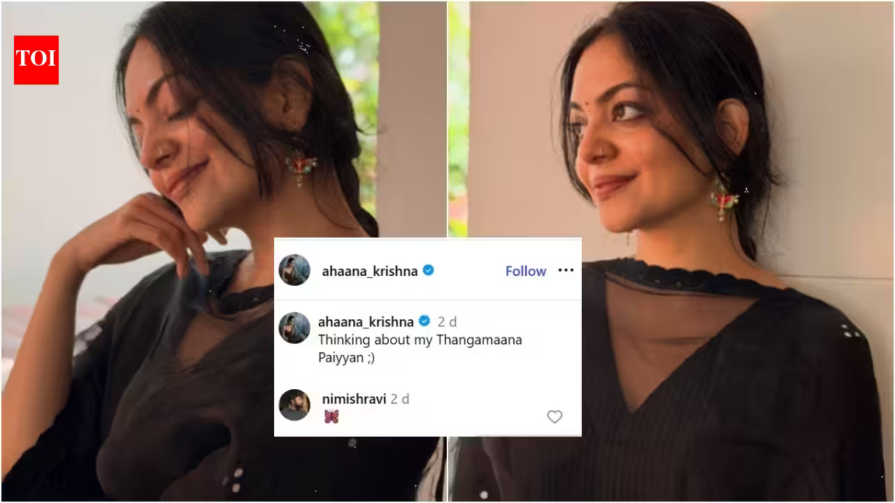 Ahaana Krishna-Nimish Ravi wedding on September 13?; ‘Thankamaana Paiyyan’ post fuels fresh buzz | Malayalam Movie News