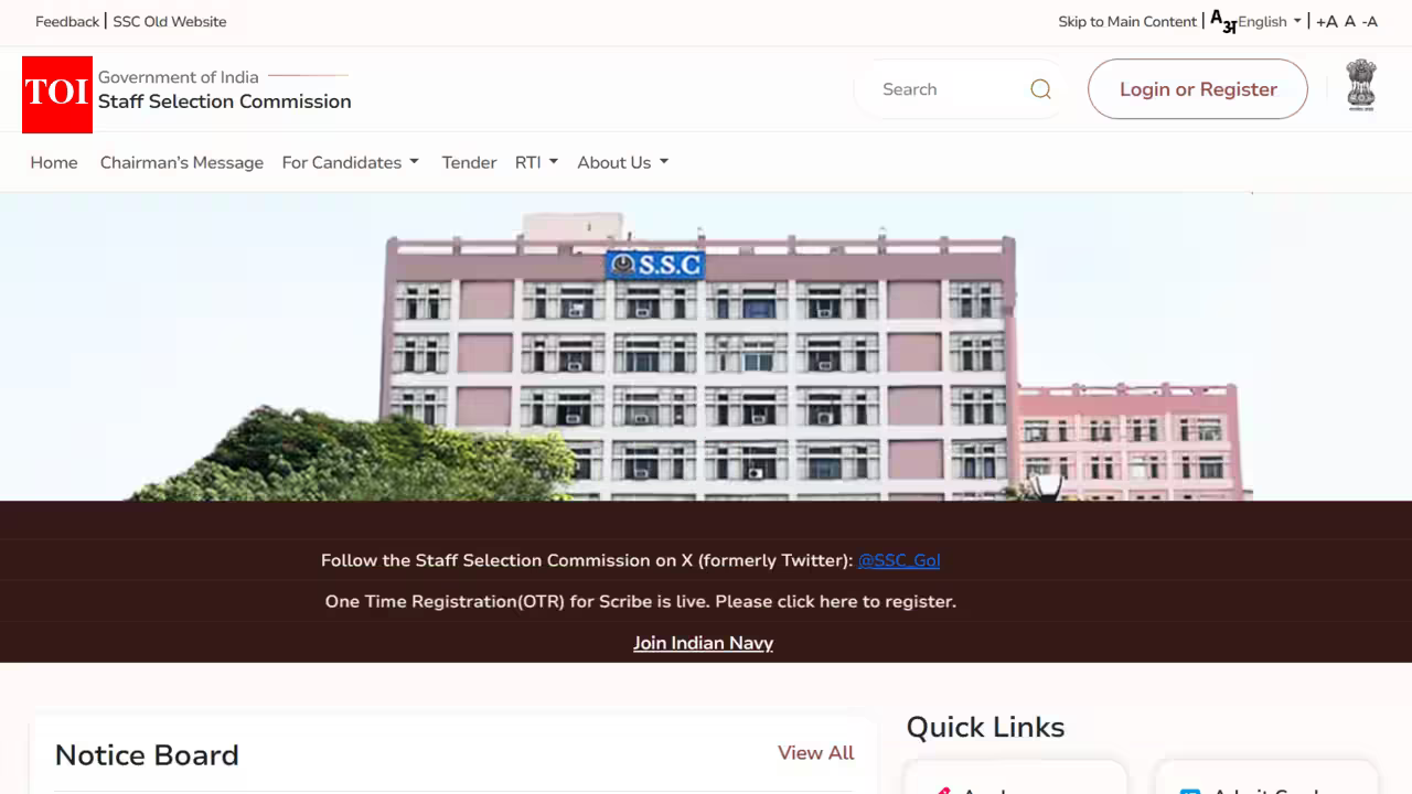SSC Stenographer Grade C, D exam 2026 dates revised; check city slip, admit card and scribe details