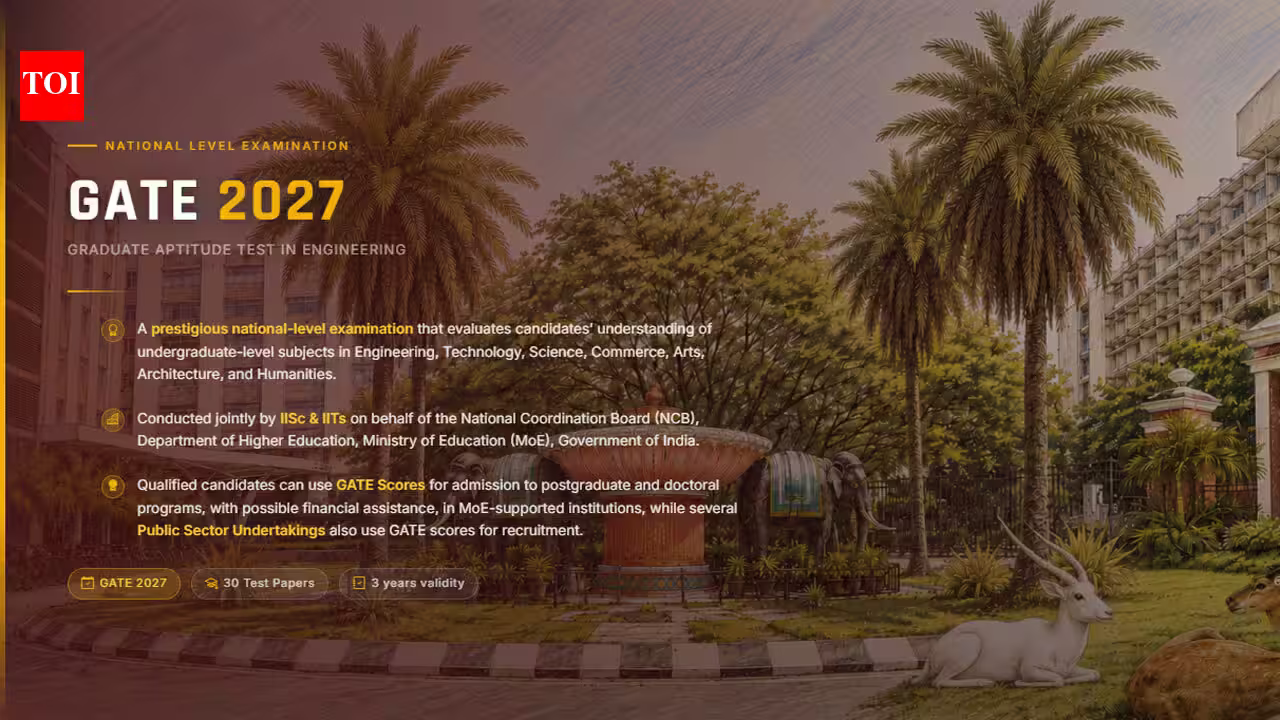 GATE 2027 registration starts today: IIT Madras adds Robotics & Automation paper, check key dates