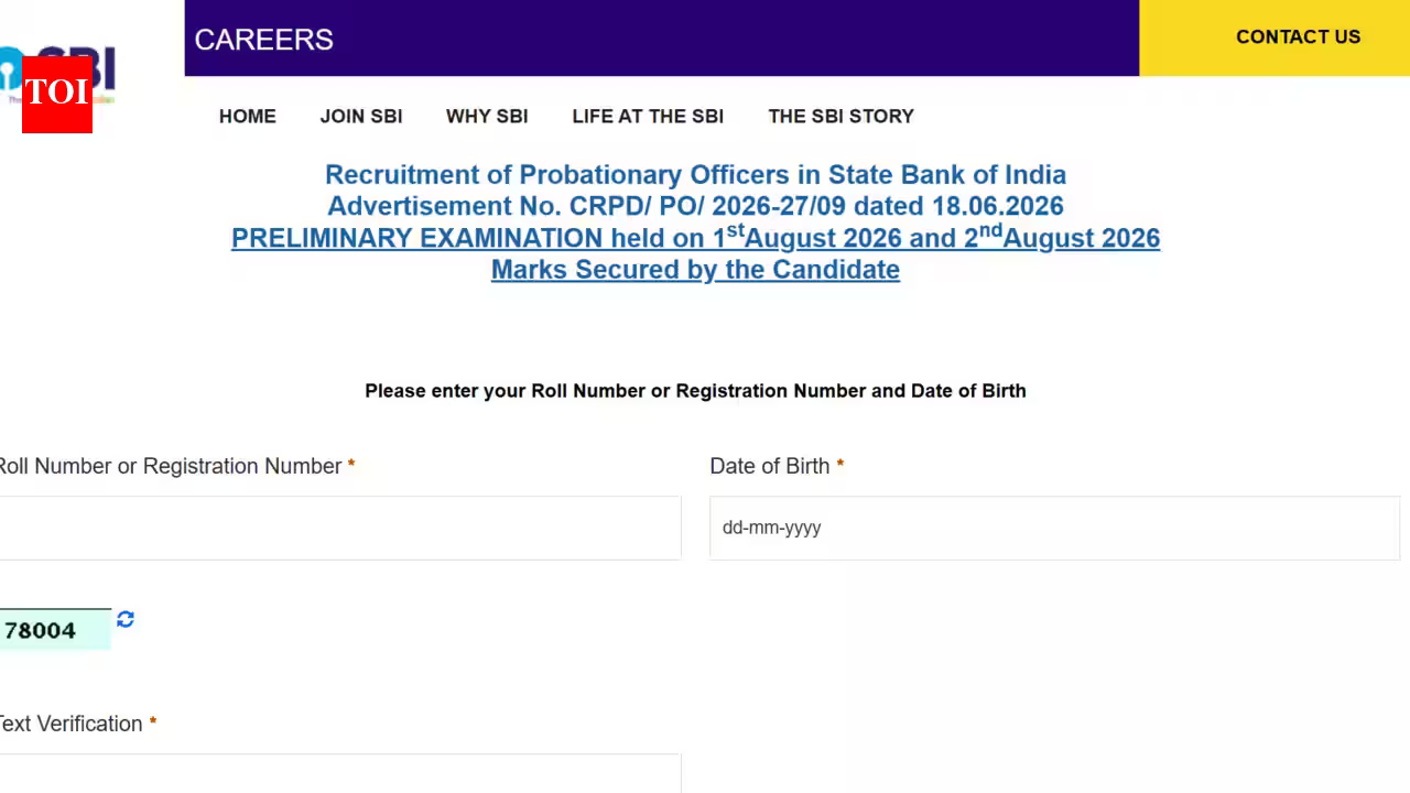 SBI PO Prelims result 2026: Scorecards released at sbi.bank.in, direct link to download here