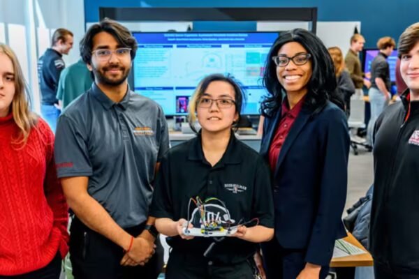 Five Indiana engineering students built a 12-hour wearable that helps visually impaired users detect obstacles beyond a cane or guide dog
