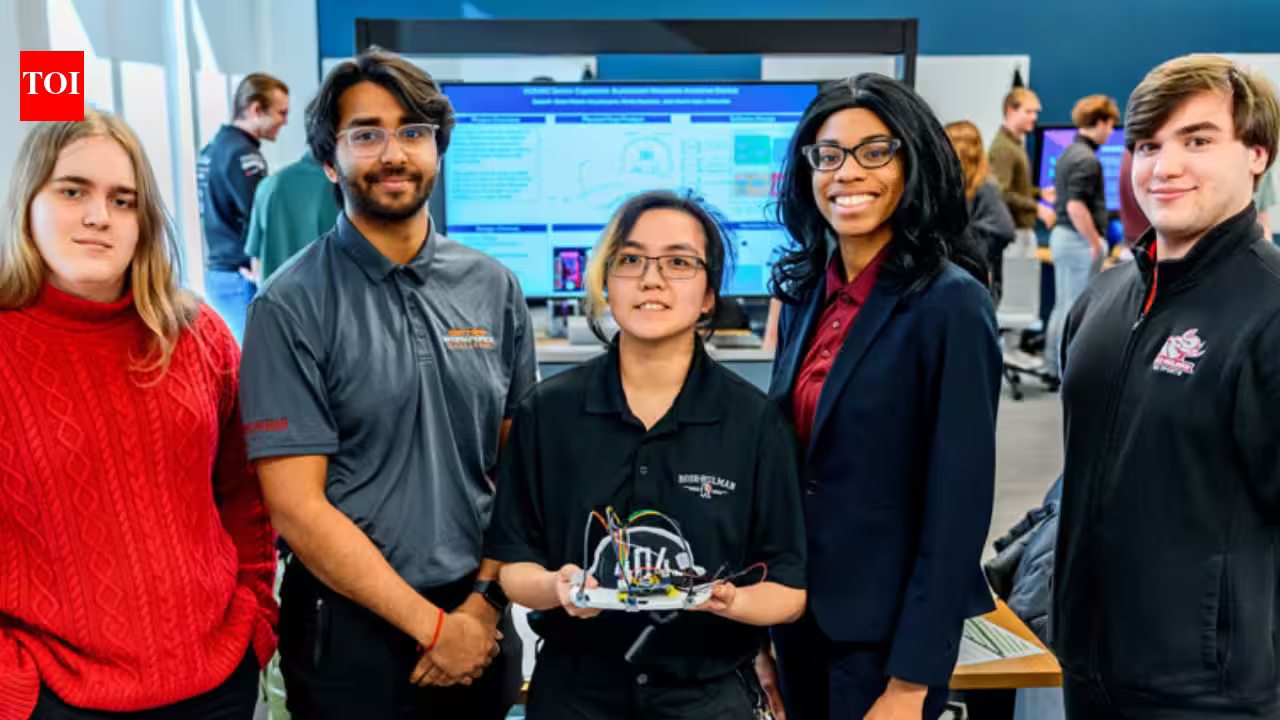 Five Indiana engineering students built a 12-hour wearable that helps visually impaired users detect obstacles beyond a cane or guide dog