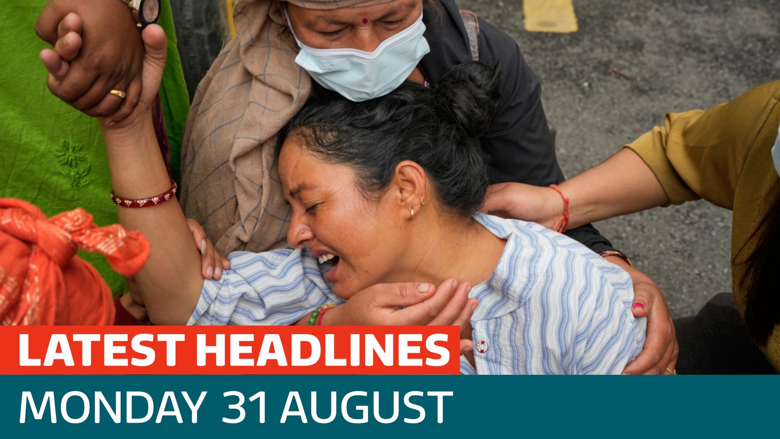 The latest headlines - as at least 5000 people are missing after Nepal flash floods