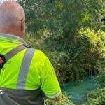 Blue Bayou: Exmouth Brook Turns Mysterious Neon as Health Chiefs Issue No-Swim Alert