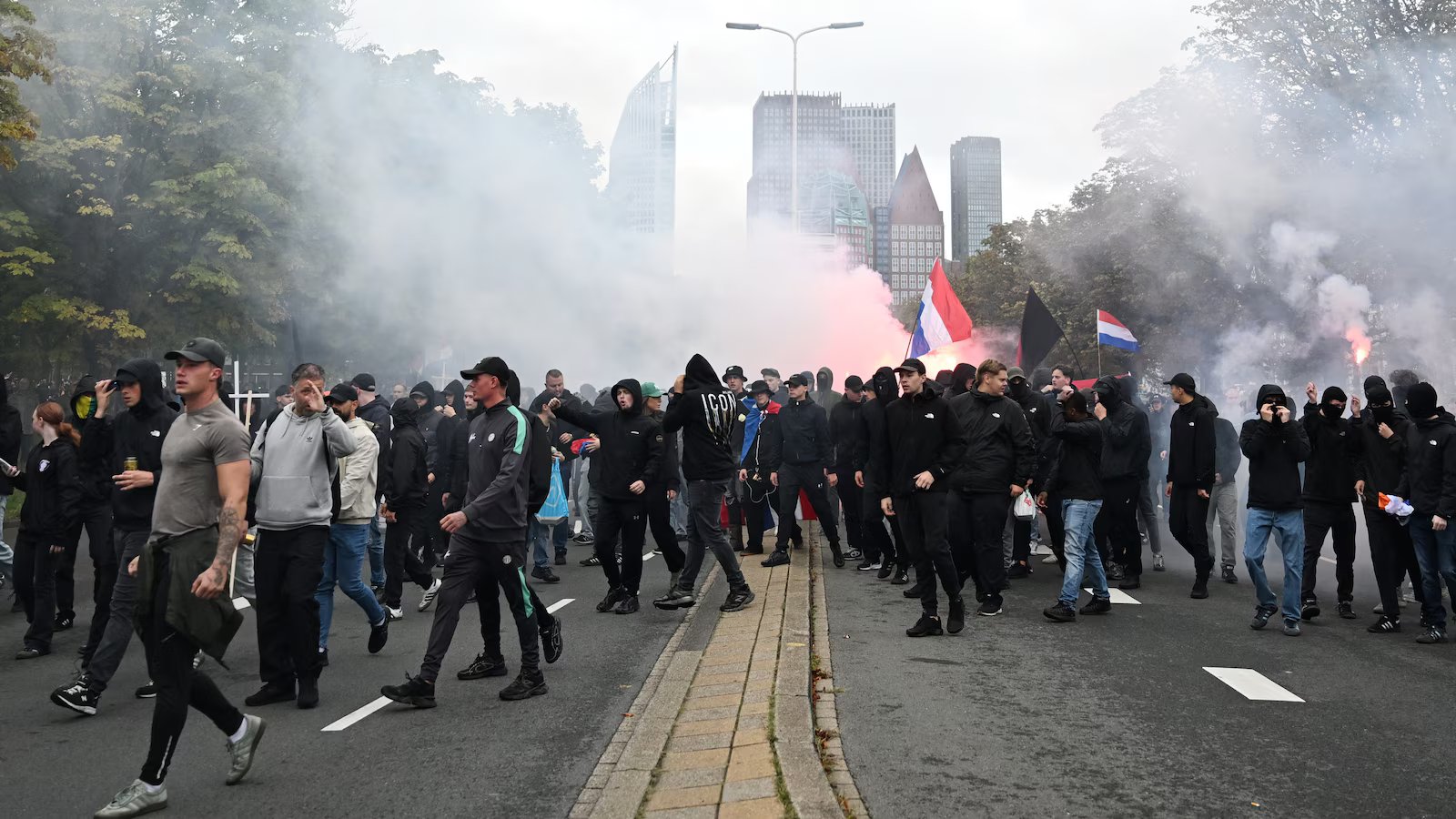 Chaos in The Hague: Dutch Riot Police Quell Far-Right Flare-Up