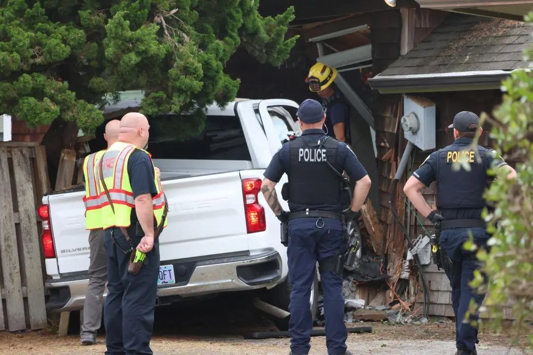 Coastal Calm Shattered: Truck Plows Into Seaside Home, Leaving One Hospitalized