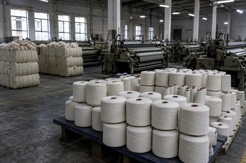 Cotton Yarn Market Softens Across South India as Raw Material Costs Retreat