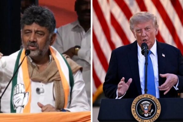 D.K. Shivakumar Claims Trump’s $5,000 Poll Pledge Is a Copycat of Congress Schemes